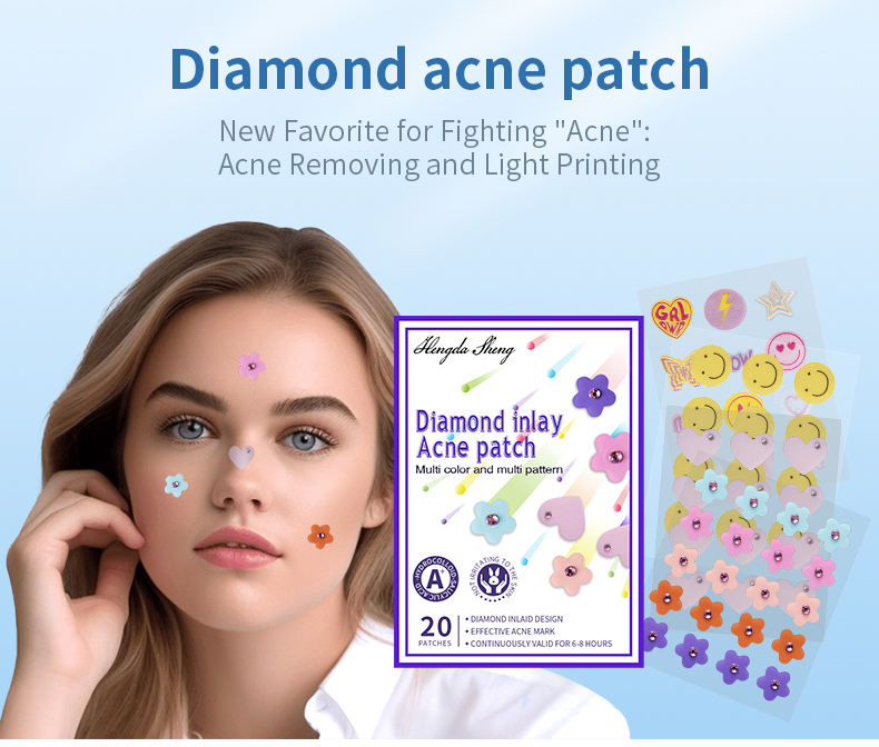 Latest Star and Heart Shape Pimple Remove Patch Hydrocolloid Acne Absorbing Cover Patches Acne With Diamond