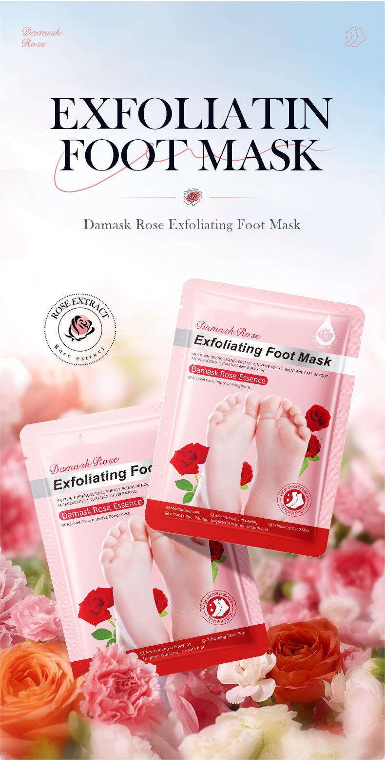 Wholesale Rose Foot Mask, Exfoliating, Deeply Moisturizing, Tender and Whitening Foot Masks Factory 465