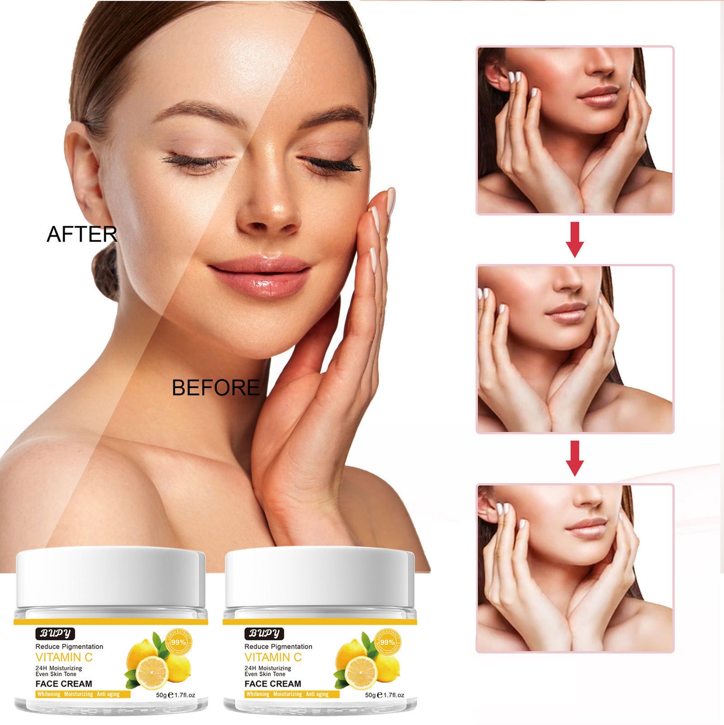 OEM Wholesale Vitamin C Face Cream, Fade Wrinkles, Tighten Skin, Moisturize, Whitening and Brighten VC Cream 320