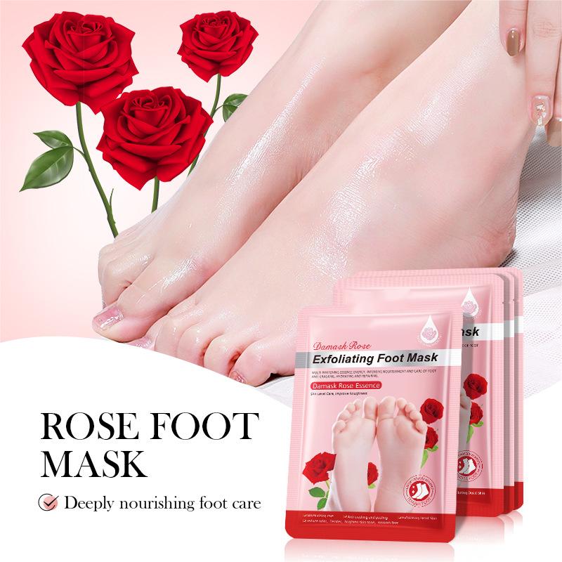 Wholesale Rose Foot Mask, Exfoliating, Deeply Moisturizing, Tender and Whitening Foot Masks Factory 465