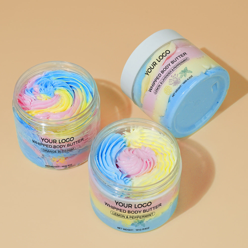 OEM Lemon Mint Lavender Latte Art Whipped Body Butter, Shea Butter, Hydrating, Ice Cream Body Lotion 186