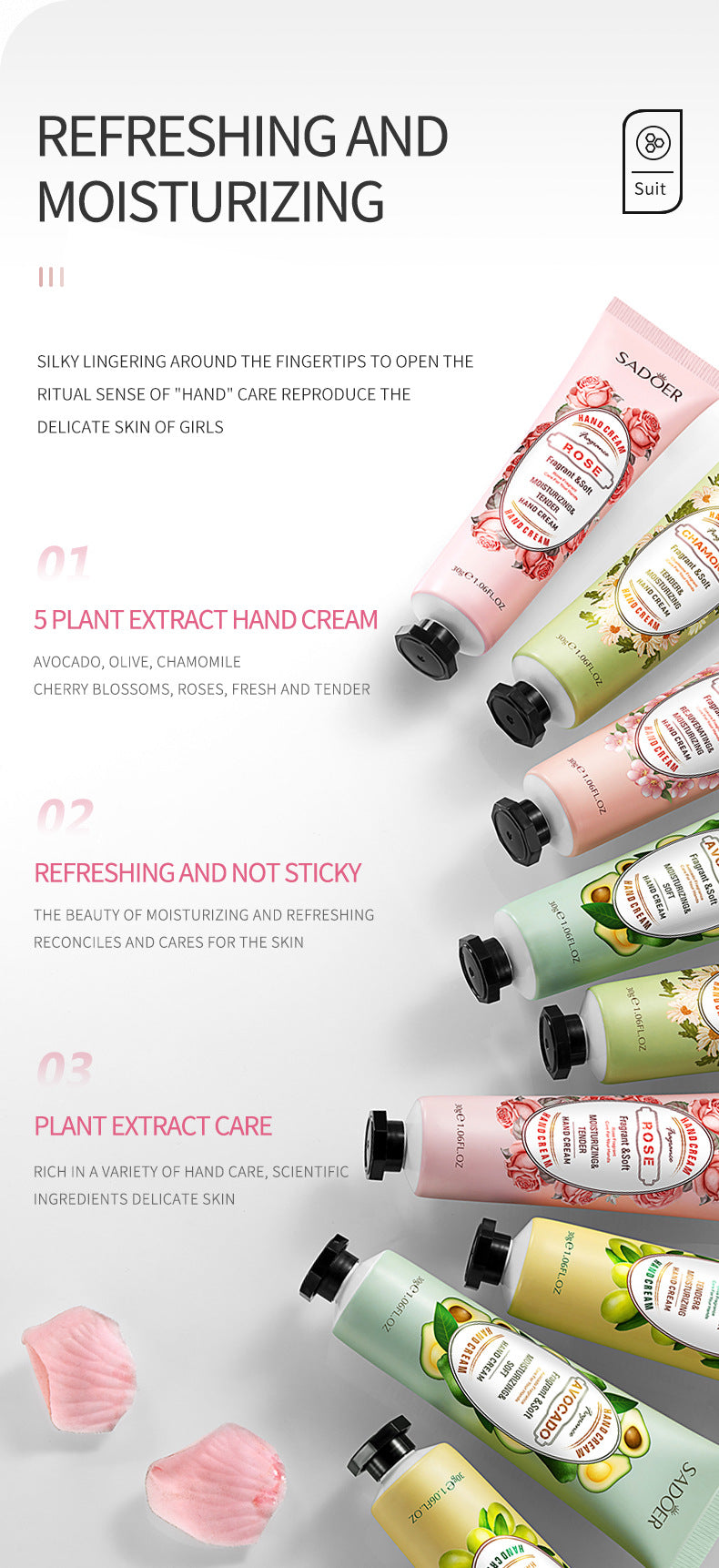 Wholesale Moisturizing and Tender Sakura Cherry Blossom Hand Cream, Hand Cream Customized Factory 429