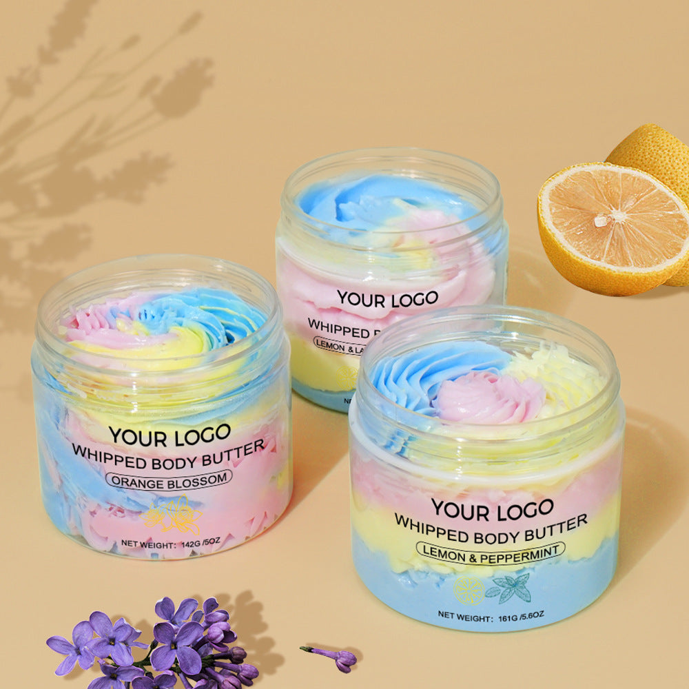 OEM Lemon Mint Lavender Latte Art Whipped Body Butter, Shea Butter, Hydrating, Ice Cream Body Lotion 186
