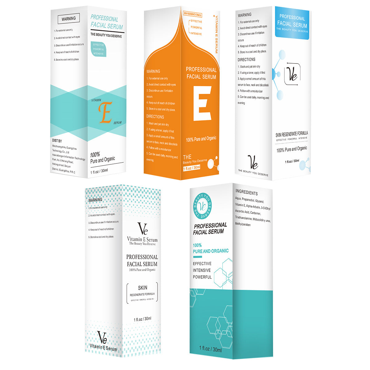 OEM Vitamin E Liquid Essence, Hydrating and Moisturizing, Facial Serum Beauty Factory 023