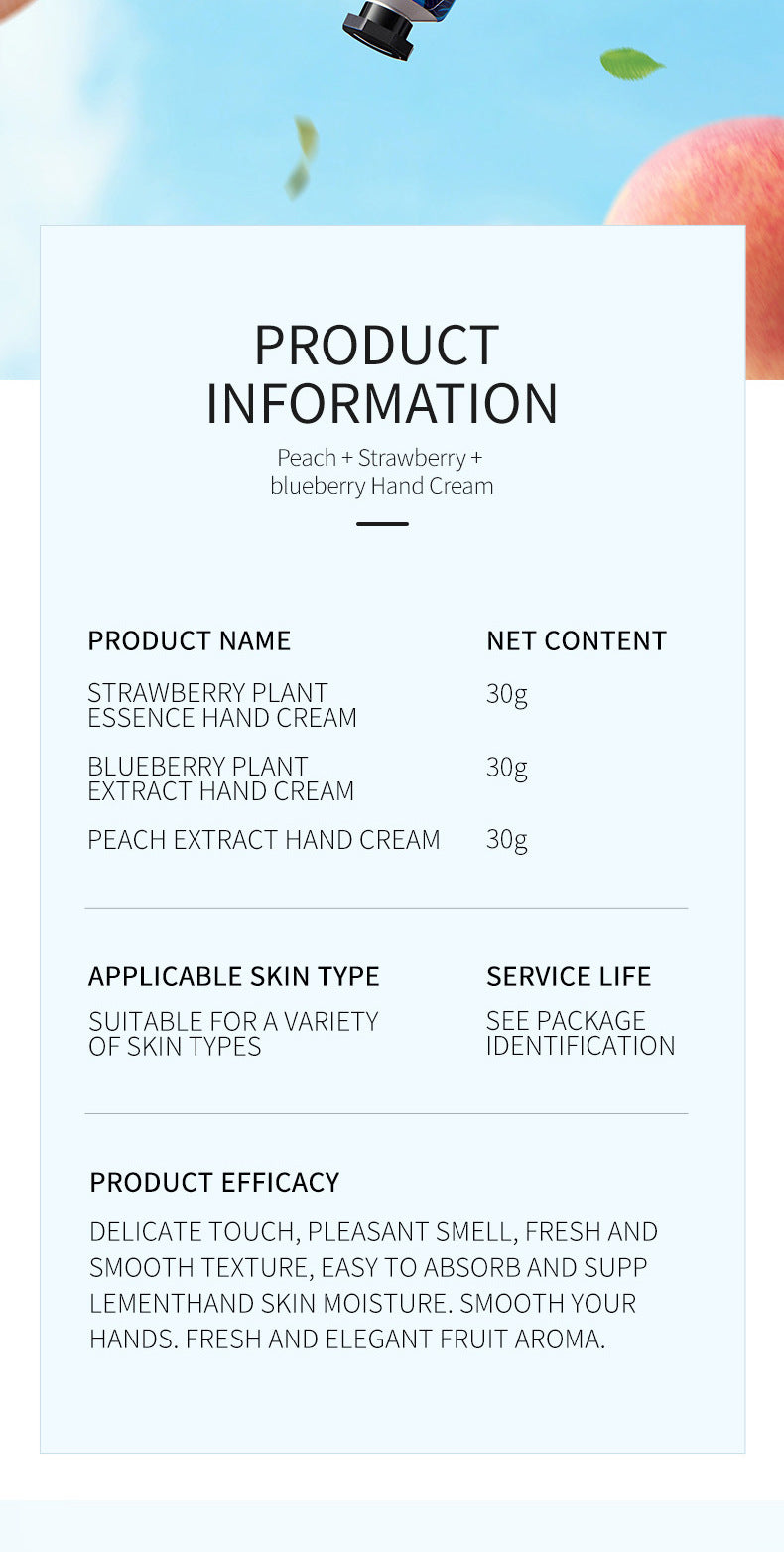 Wholesale Moisturizing and Tender Blueberry Hand Cream, Private Label Hand Cream Customization 432