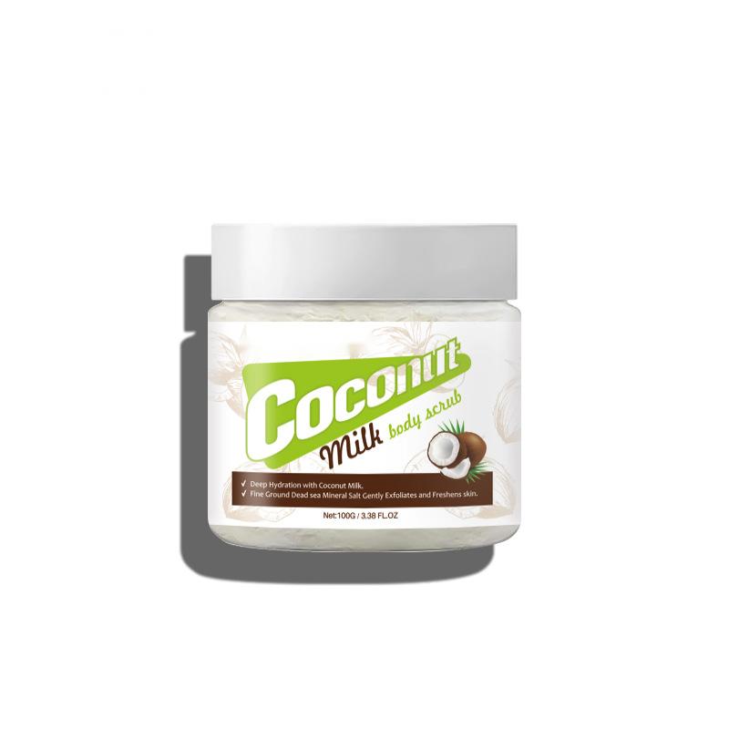 Private Label Coconut Milk Body Scrub, Exfoliates, Removes Dead Skin and Soothe Skin Scrubber Manufacturer 418