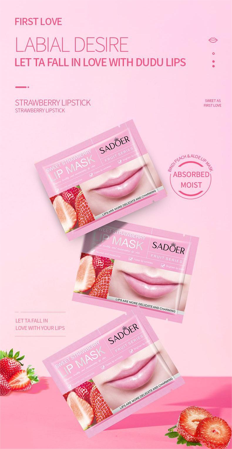 Wholesale Sweet Strawberry Nourish and Moisturize Lip Mask, Fade Lip Wrinkles, Brighten Lip Color 551