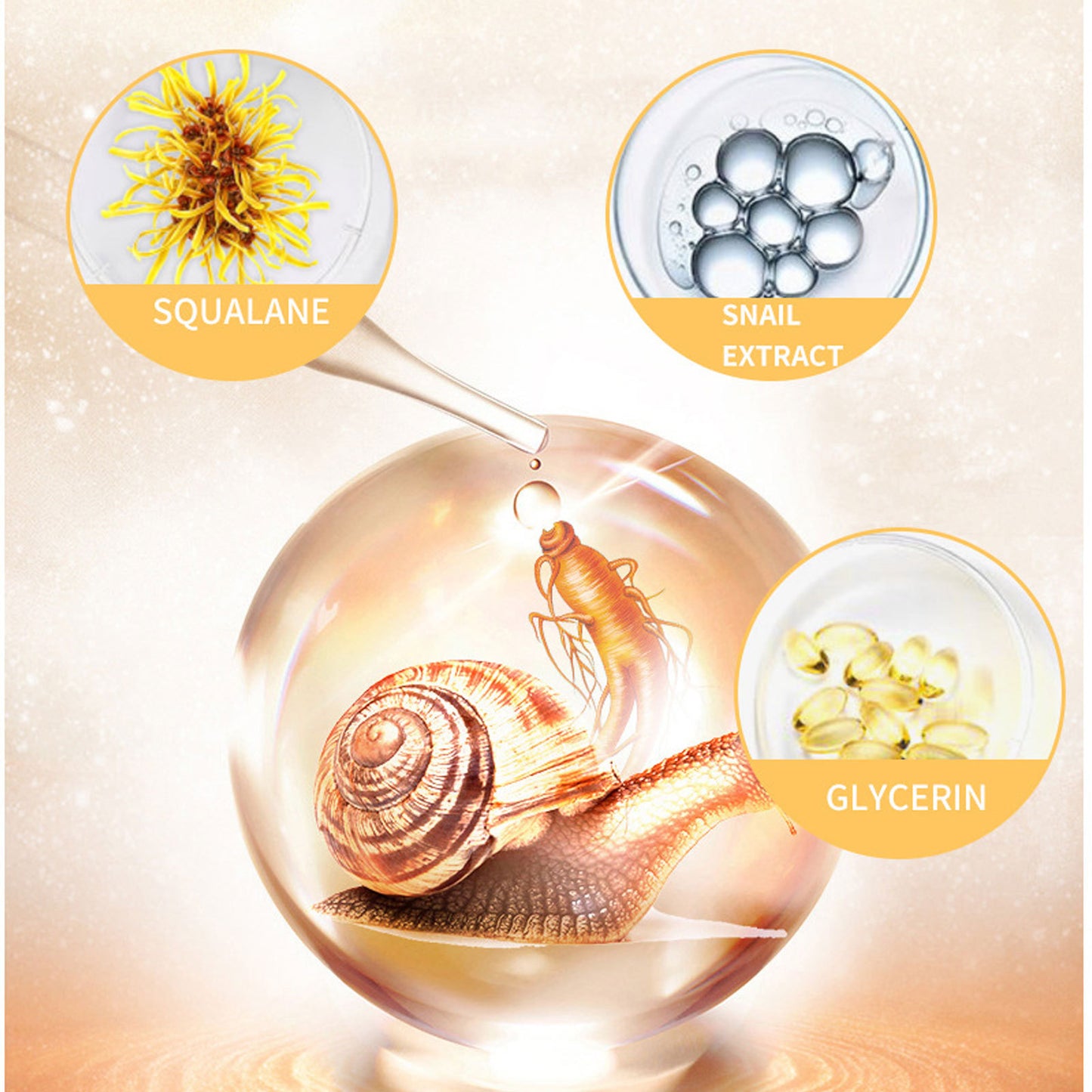 Wholesale Customized Golden Snail Face Cream, UV Resistant, Refreshing, Moisturizing Essence Cream Supplier 318