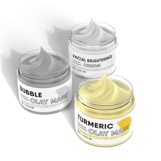 OEM & ODM New Three-Color Mud Mask Set, Hydrating Mask, Brightening Skin Tone Facial Clay Mask Gift Box 027
