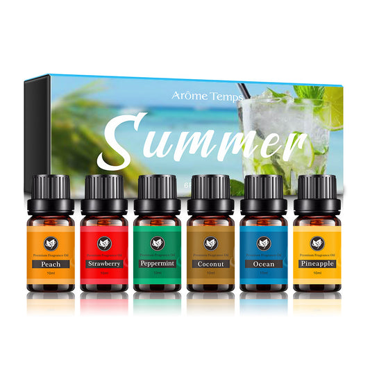 Wholesale Customized Summer Peach, Strawberry, Peppermint, Coconut, Ocean, Pineapple, Private Label  Essential Oil Sets Gift Box 198