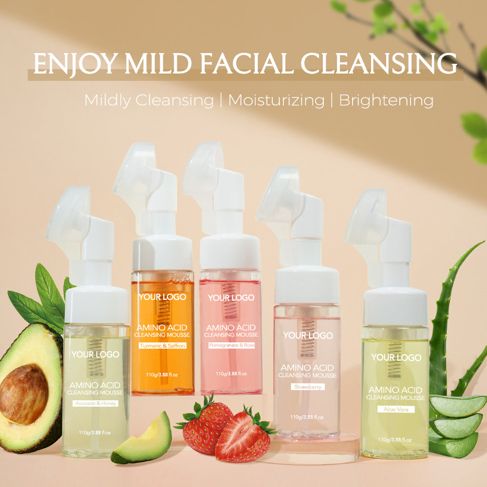 Customized Aloe Vera Amino Acid Cleansing Mousse, Foaming Cleanser, Gentle Cleansing, Oil Control, Brush Cleanser 177