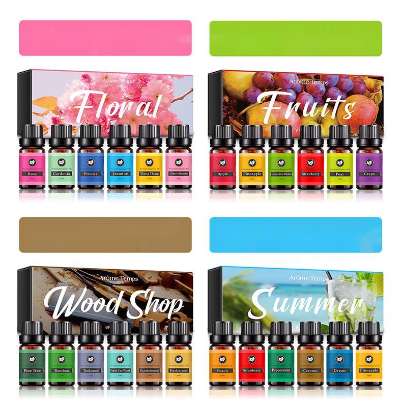 OEM & ODM Frunits Apple, Pineapple, Honeydew Melon, Strawberry, Pear, Grape, Private Label  Essential Oil Sets Gift Box Manufacturer 085