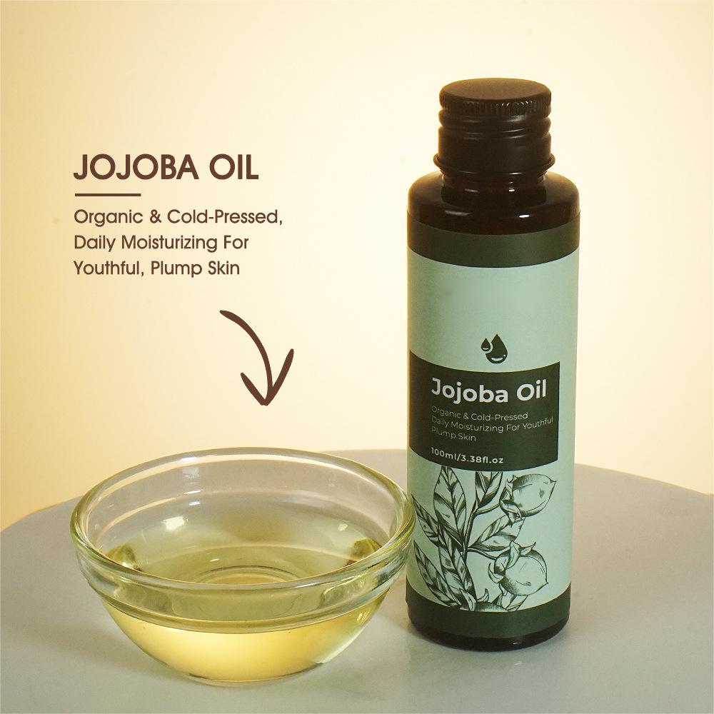 OEM Private Label 100ML Jojoba Oil, Nourishing Hair and Body Massage Oil, Moisturize Shrink Pores Natural Organic Basic Oil 212