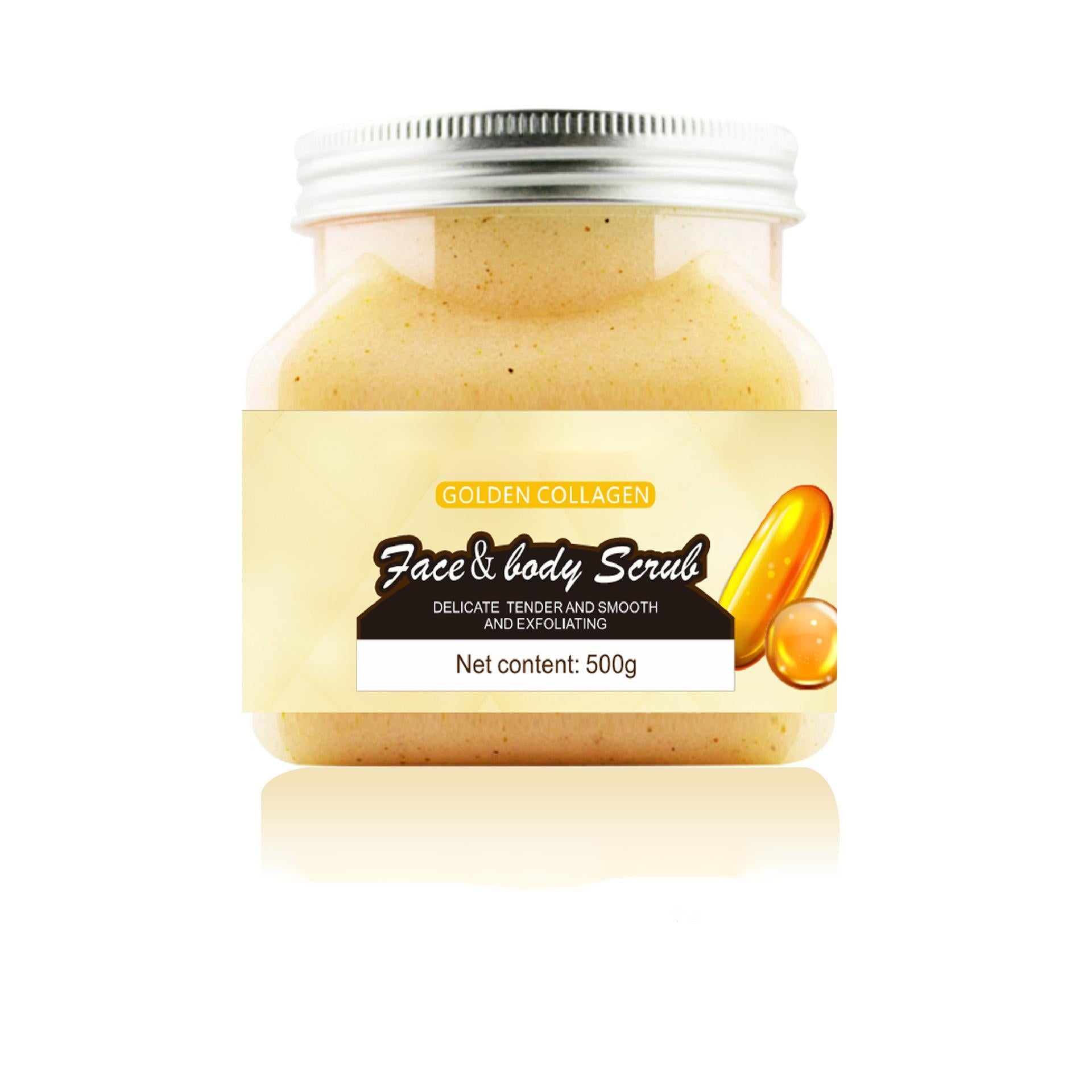 OEM ODM Golden Collagen Body Scrub Sea Salt for Skin Whitening