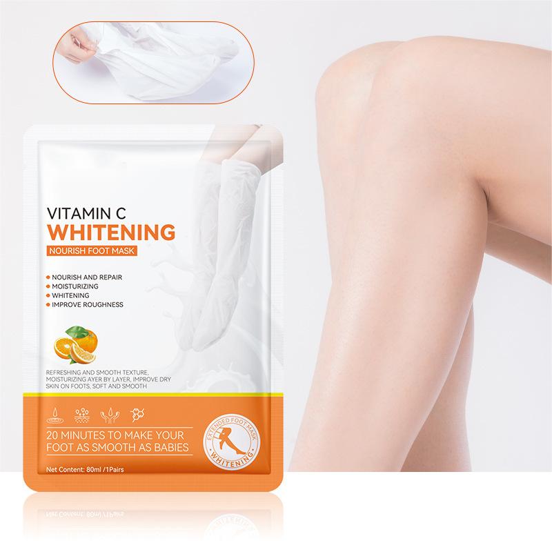 Wholesale Vitamin C Whitening and nourishing foot mask, moisturizing, lightening foot lines, and exfoliating 466