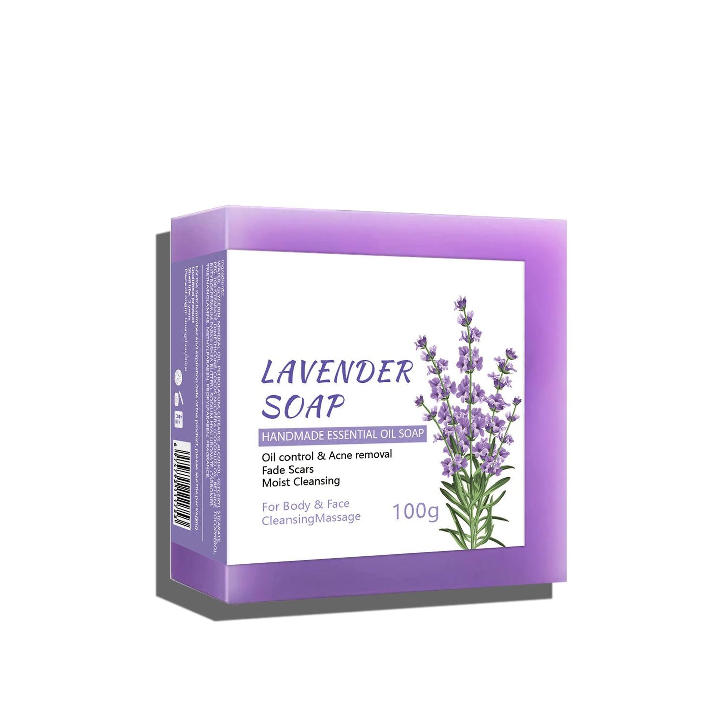 OEM & ODM Customized Lavender Soap, 100g Body Care Cleansing Soap for Acne Removal 420