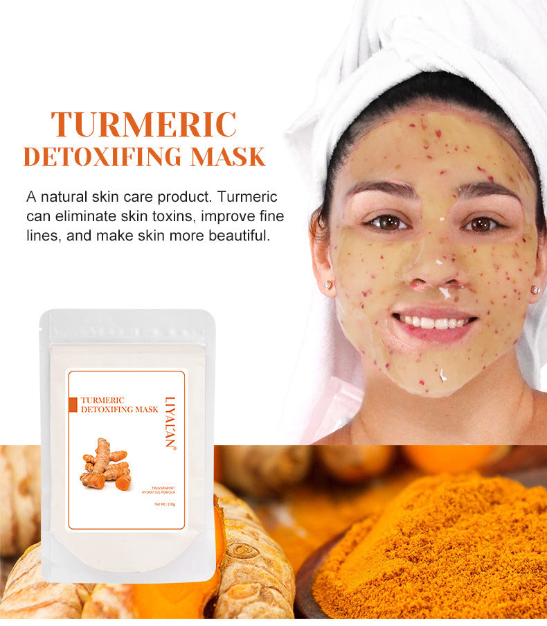 OEM Turmeric Detoxifing Facial Mask Powder, Hydrating Soft Mask Powder, Spa Beauty DIY Jelly Mask 136
