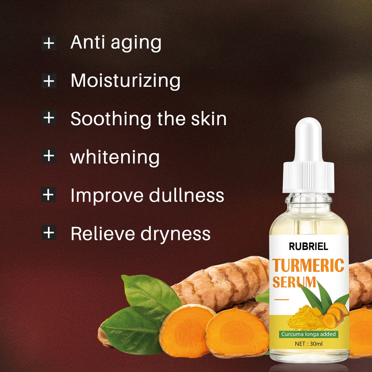 Wholesale Private Label Customized Turmeric Essence, Improve Dullness, Repair Skin, Ginger Serum Essential Oil 360