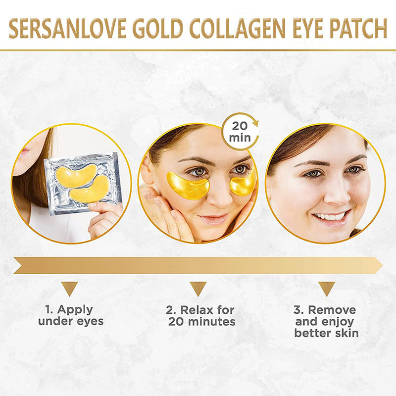 Wholesale Customized 20 Pairs 24K Gold Collagen Under Eye Patch, Wrinkles, Diluting Eye Lines, Removing Eye Dark Circles Mask 315