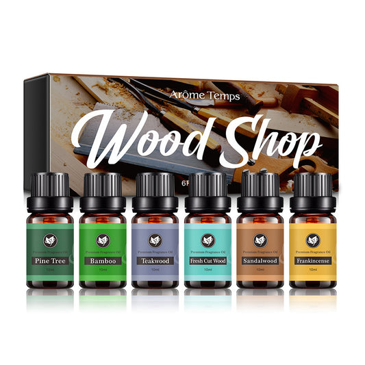 Customized Wood Pine Tree, Bamboo, Teakwood, Fresh Cut Wood, Sandalwood, Frankincense, Private Label  Essential Oil Sets Gift Box Supplier 196
