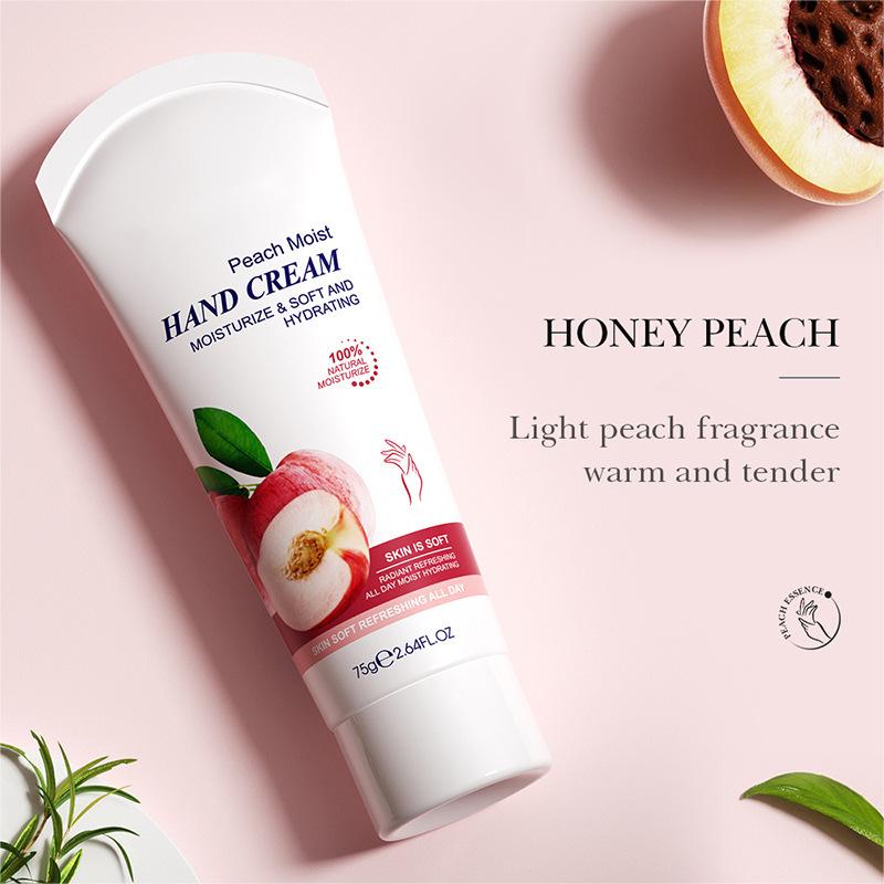 Wholesale 75g Honey Peach Hand Cream, Moisturizing and Soft Hand Skin Care Amazon Supplier 449