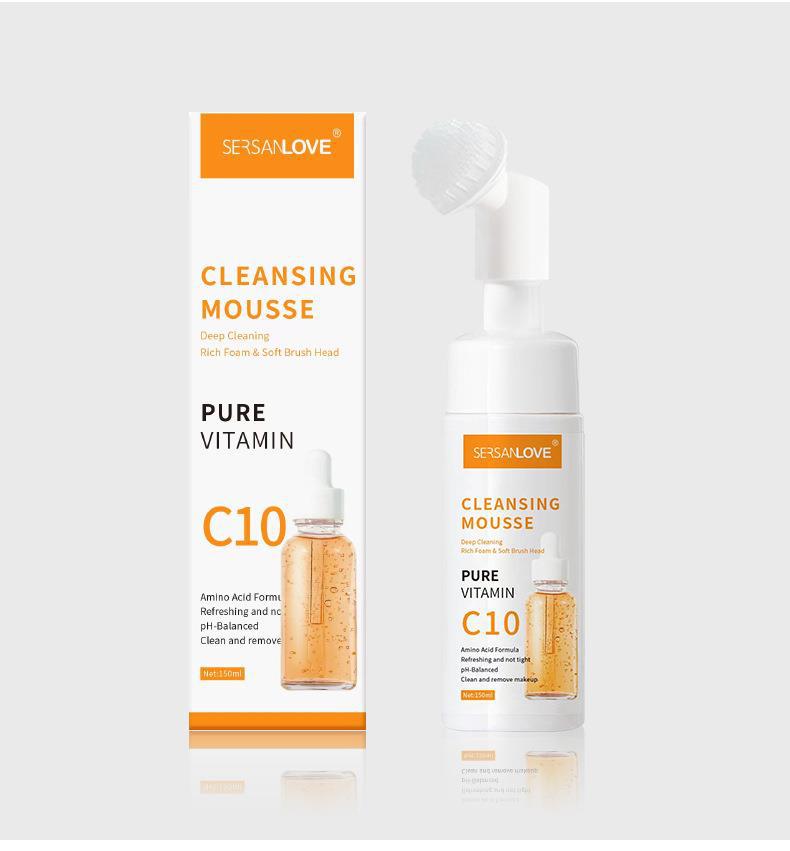 OEM Pure Vitamin C10 Serum Cleansing Mousse, Wholesale Facial Cleanser Supplier 332