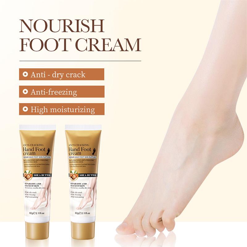 Wholesale 60g Shea Butter Anti Cracking Hand and Foot Cream for Amazon, OEM Moisturizing Hand Foot Cream 455