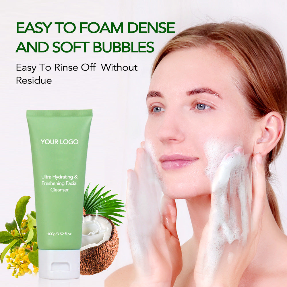 Customized Amino Acid, Green Tea Moisturizing and Refreshing Foaming Cleanser, Oil Control and Moisturizing Facial Cleanser 183