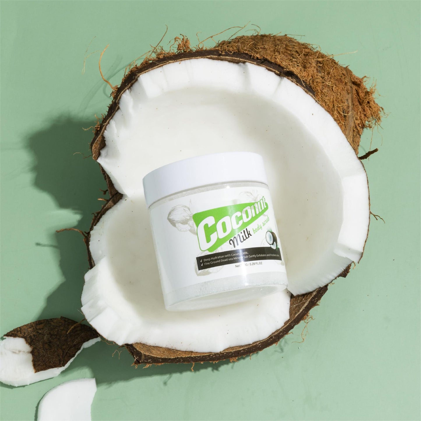 Private Label Coconut Milk Body Scrub, Exfoliates, Removes Dead Skin and Soothe Skin Scrubber Manufacturer 418