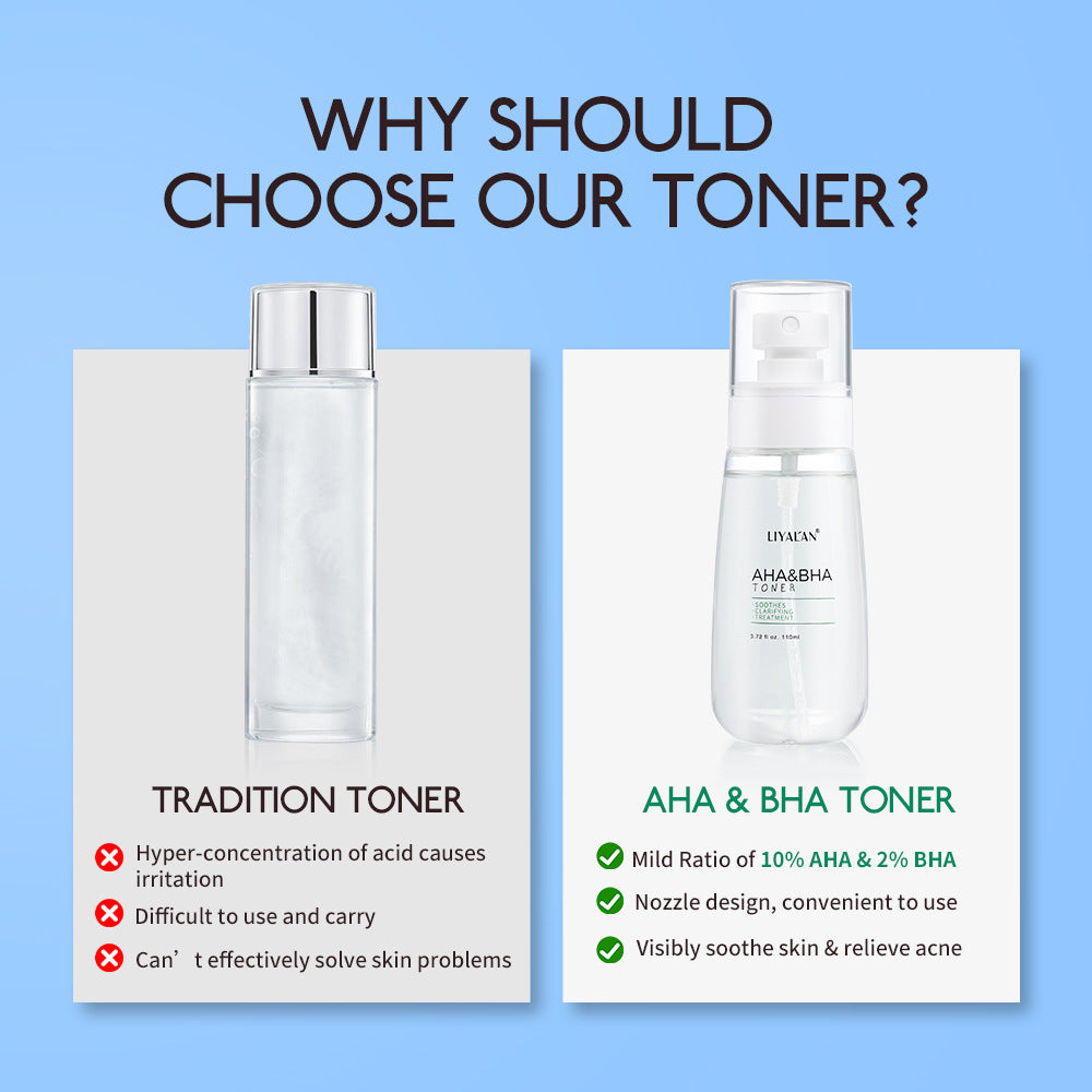 OEM & ODM Private Label AHA, BHA Salicylic Acid, Oil Control Toner, Closed Acne Reduction, Toner Spray 180