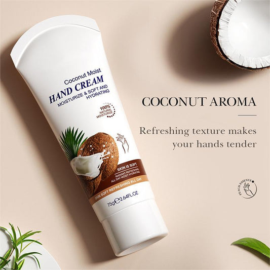 Wholesale 75g Coconut Hand Cream, Moisturizing and Whitening Hand Skin, OEM Hand Cream Factory 450