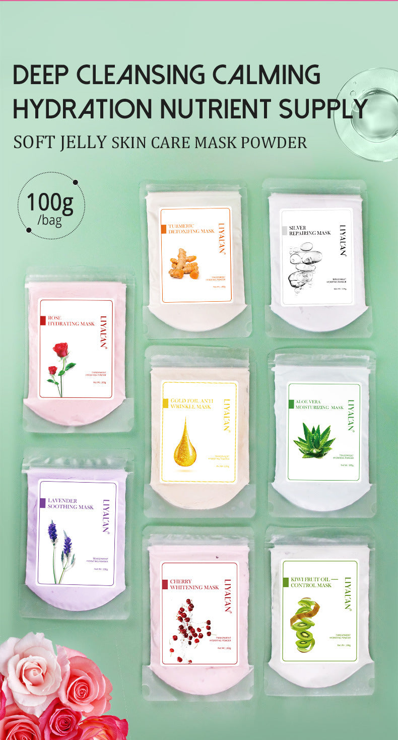 OEM Gold Foil Anti Wrinkle Crystal Mask Powder, Hydrating Soft Mask Powder, Spa Beauty DIY Jelly Mask 130