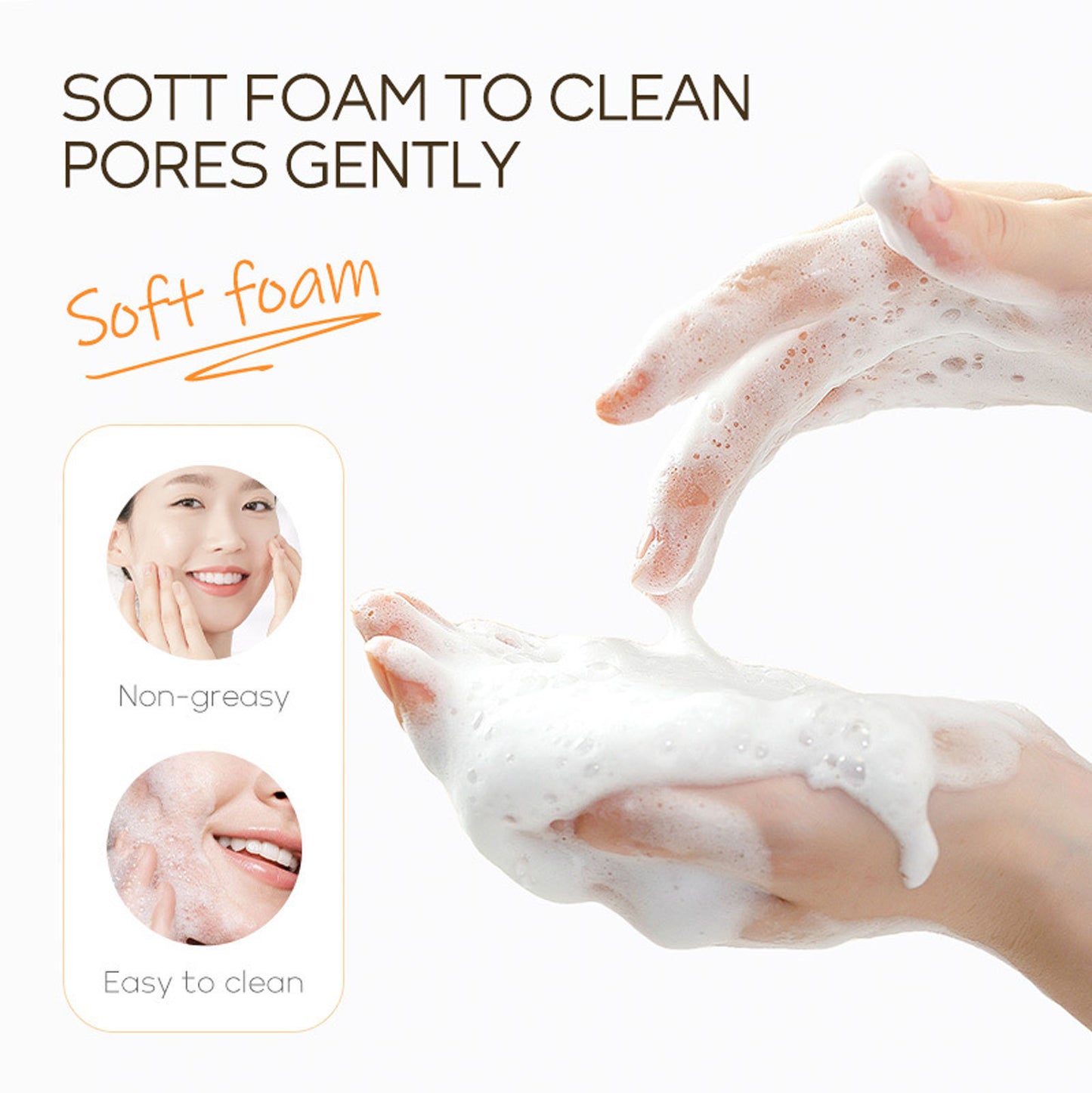 Wholesale Honey Peach Cleansing Mousse, Moisturizing, Gentle Oil Control, Facial Cleanser Manufacturer 327