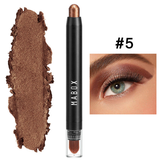 Wholesale Coffee Brown Waterproof Eyeshadow Stick, Eye Makeup Highlighter Pen, Lying Silkworm Pen with Brush head 288