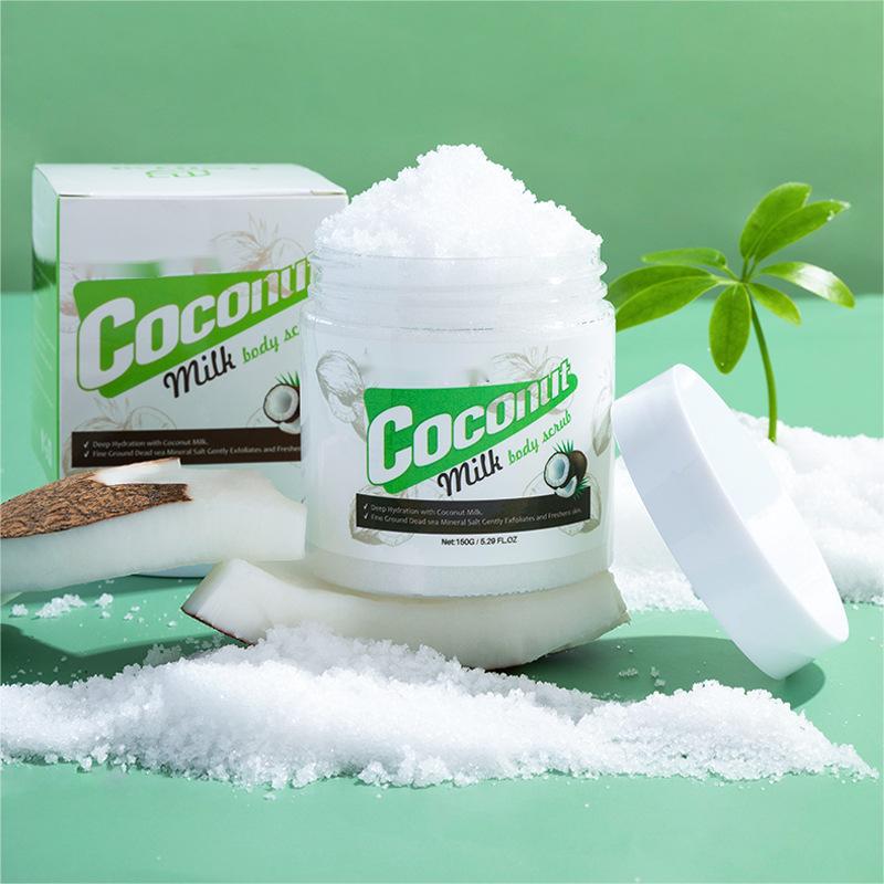 Private Label Coconut Milk Body Scrub, Exfoliates, Removes Dead Skin and Soothe Skin Scrubber Manufacturer 418