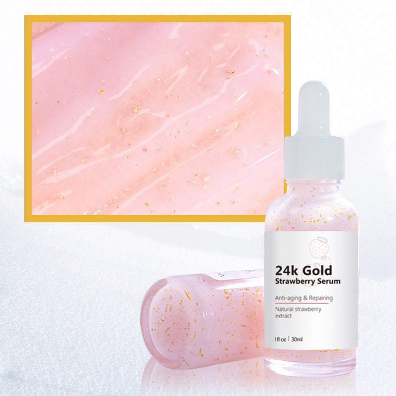 OEM Wholesale 24K Gold Strawberry Essence, Brightening Dullness, Moisturizing, Whitening Facial Serum 149