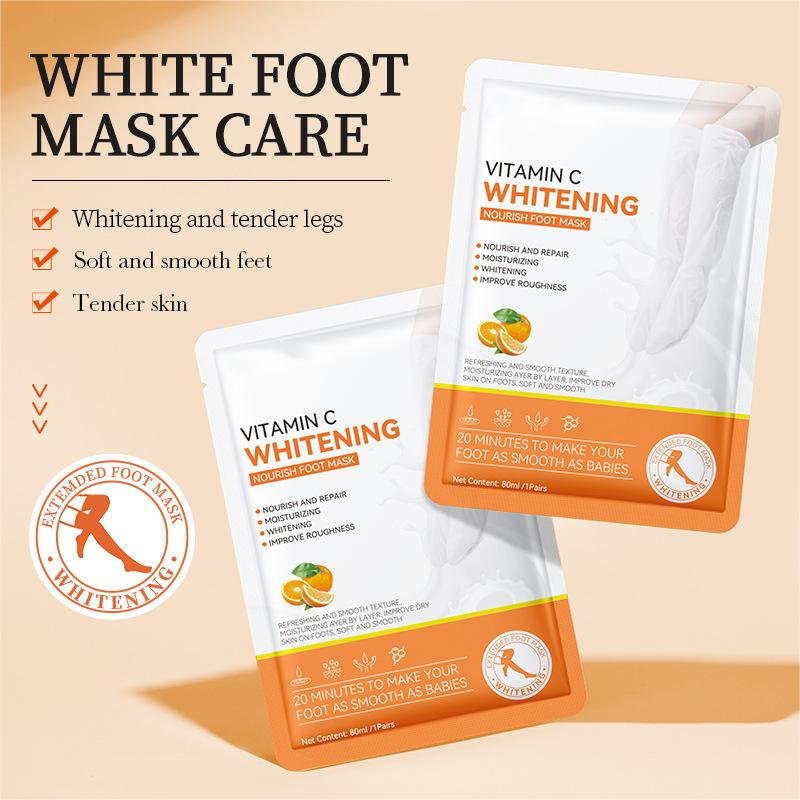Wholesale Vitamin C Whitening and nourishing foot mask, moisturizing, lightening foot lines, and exfoliating 466