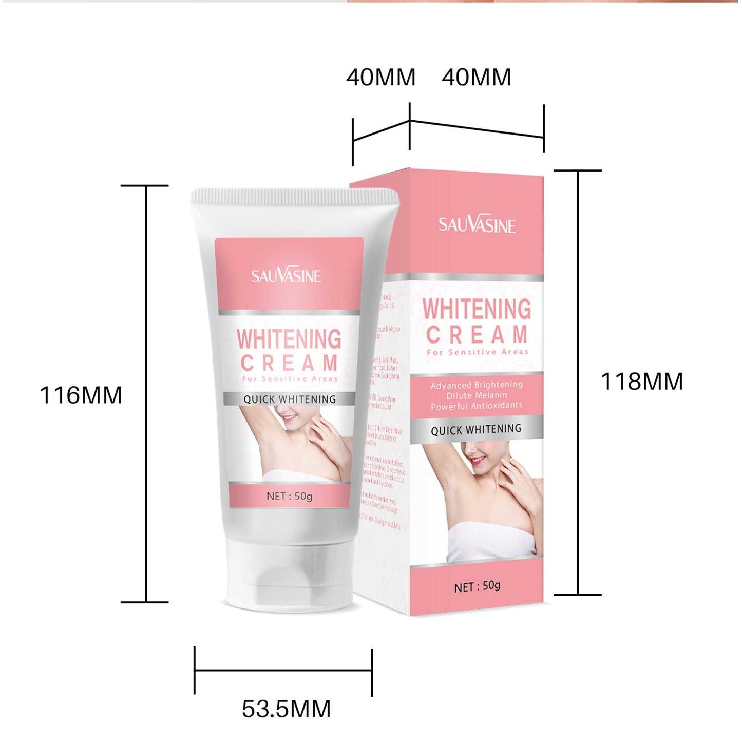 OEM Customized Private Label Underarm Darkening and Whitening Cream, Niacinamide Body Cream 380