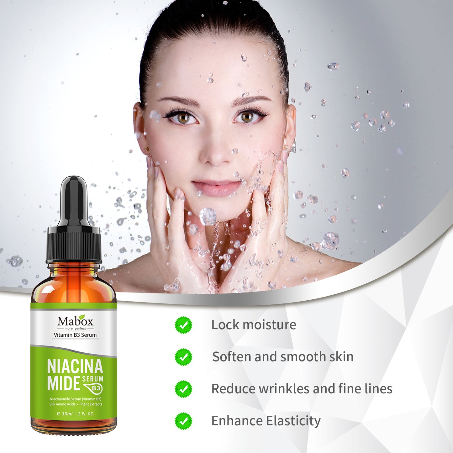 Customized Wholesale Niacinamide Liquid, Arbutin Essence, Moisturizing, Hydrating Vitamin B3, Hyaluronic Acid Serum 311