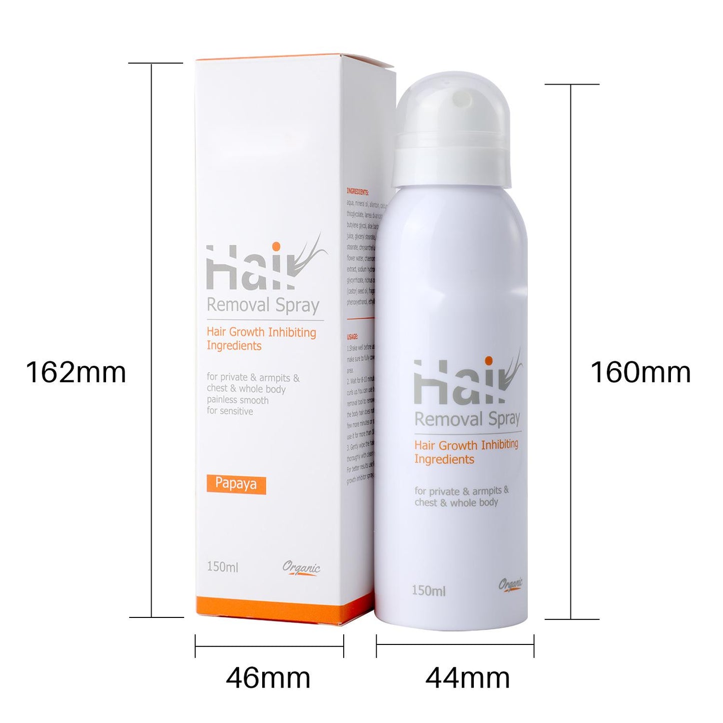 OEM Customized Whole Body Hair Removal Spray, Leg and Armpit Hair Removal Mousse Foam Spray 404