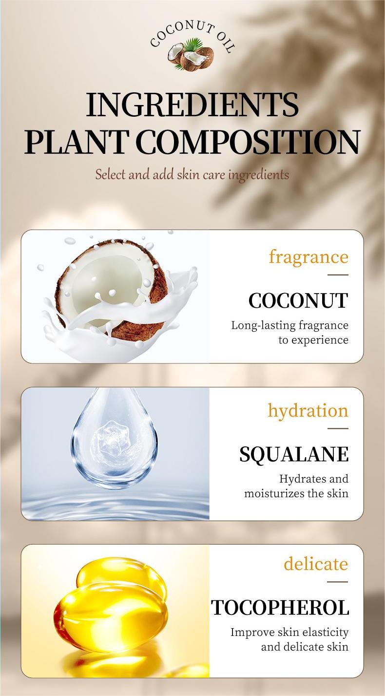 Wholesale Coconut Moisturizing Body Milk,  Moisturizing Skin Lotion OEM Customization 468