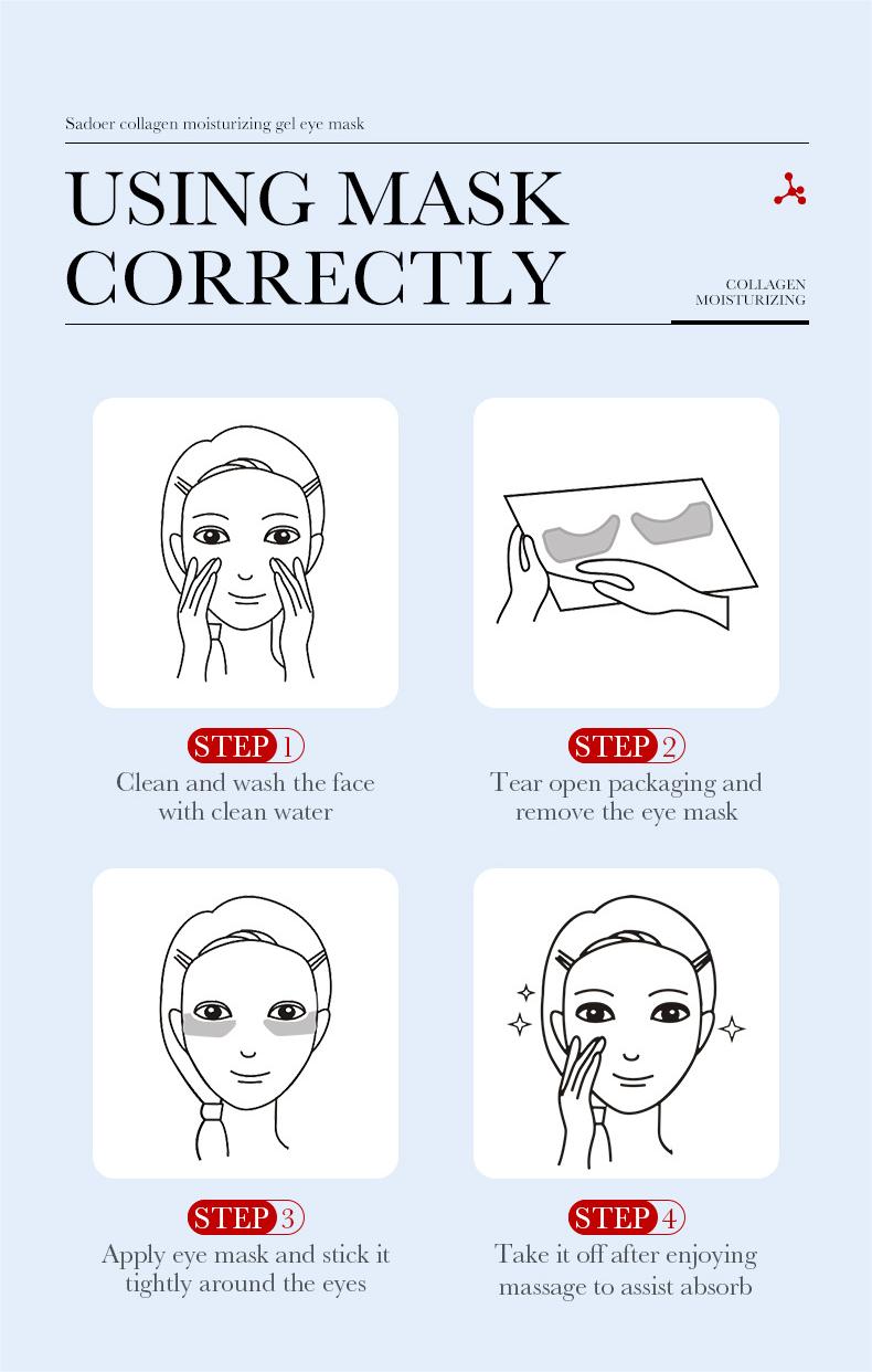 Wholesale Collagen Moisturizing Gel Eye Mask, Brighten and Tighten Eyes, Dilute Dark Circles Eye Bags 538