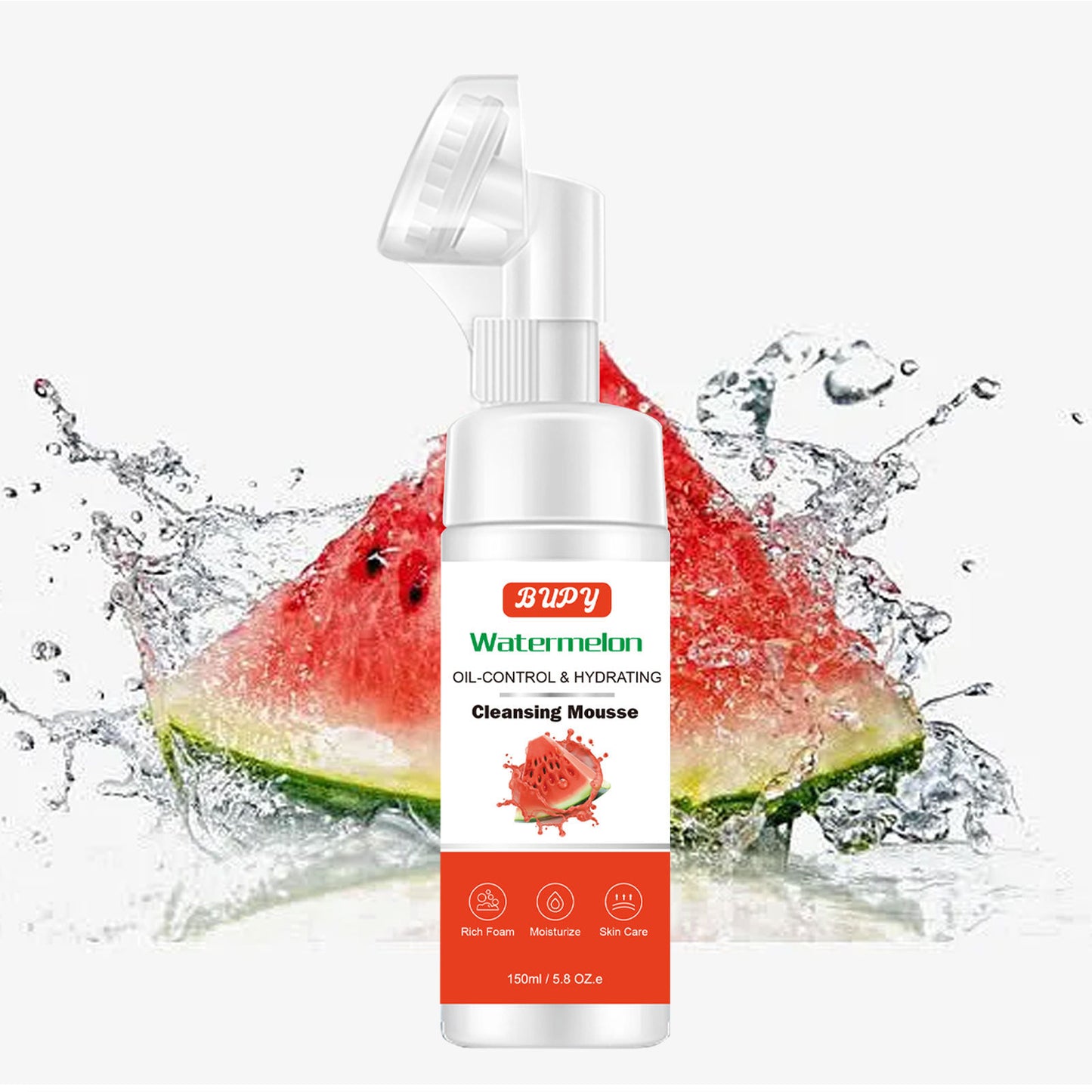 OEM & ODM Watermelon Cleansing Mousse, Soft Foam, Moisturizing, Cleansing and Makeup Removing Cleanser 329