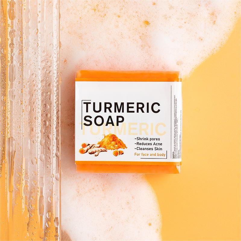 Private Label Customized Turmeric Soap, Skin Cleansing, Facial Soap, Handmade Soap for Pore Shrink and Acne Treament 383