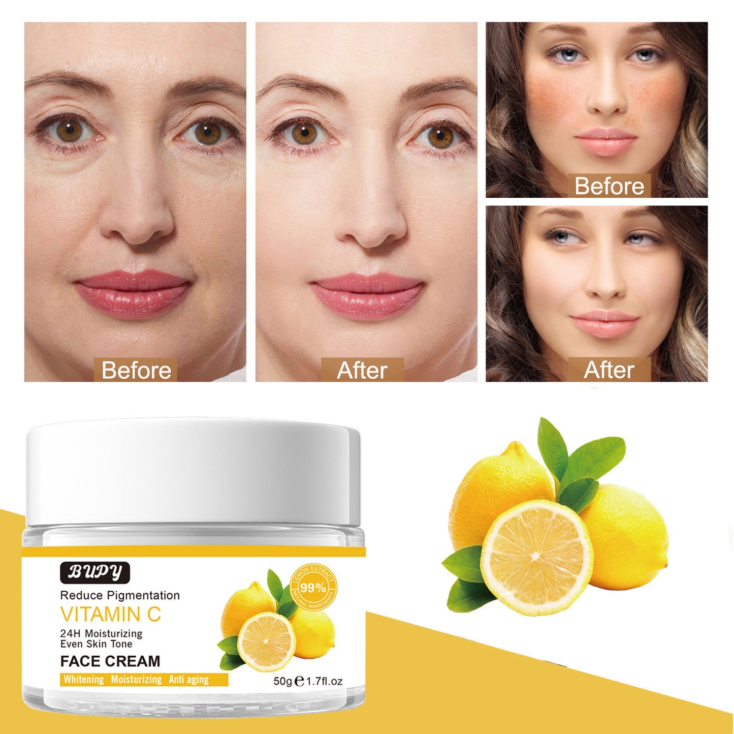 OEM Wholesale Vitamin C Face Cream, Fade Wrinkles, Tighten Skin, Moisturize, Whitening and Brighten VC Cream 320