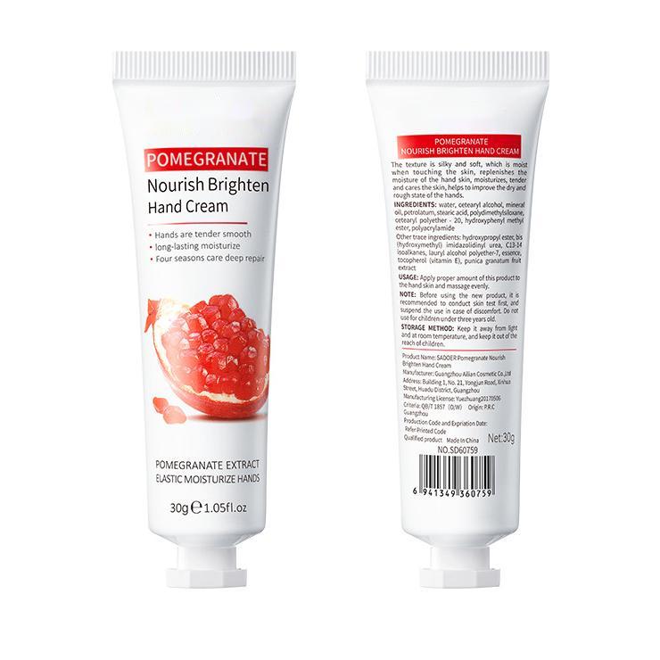 Red Pomegranate Whitening Hand Cream, Moisturizing, Hydrating, Anti Cracking Hand Cream OEM Customization 452