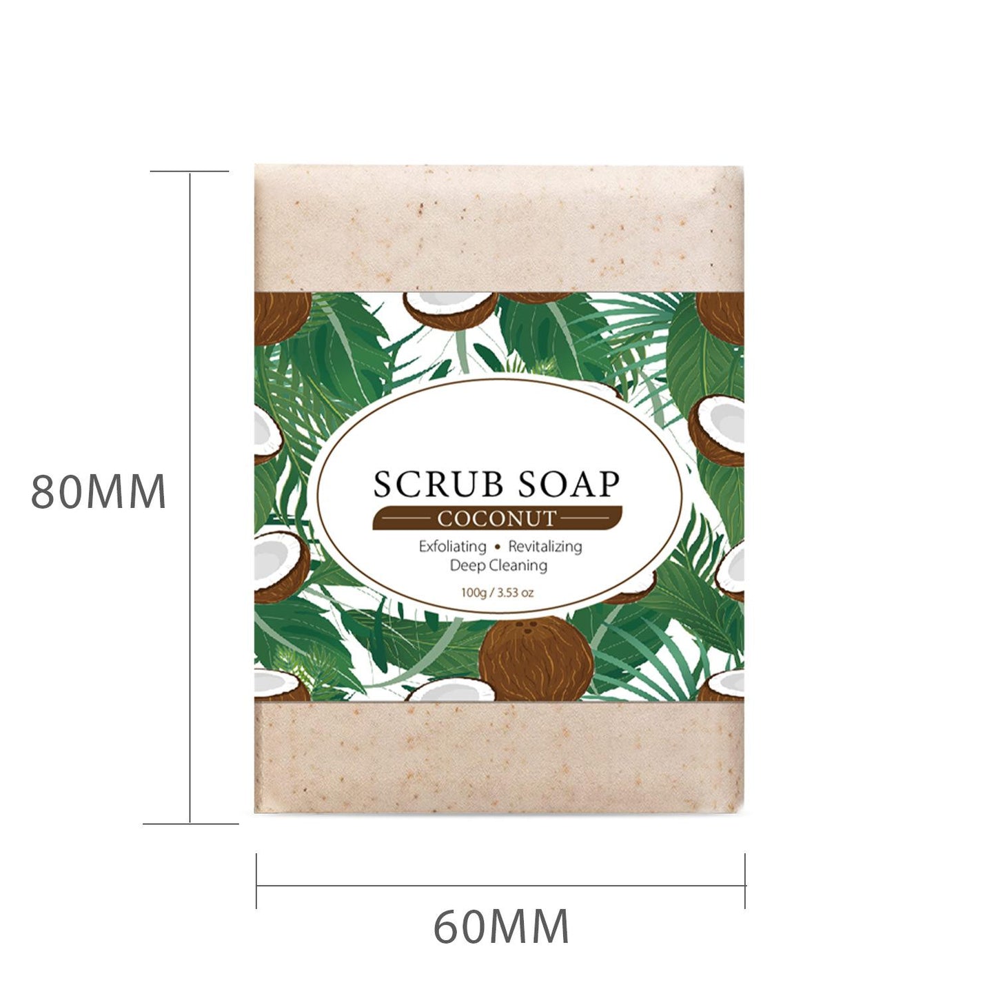 Wholesale Facial Scrub Soap, OEM Customized Coconut Essential Oil Soap, Body Scrub Soap 399