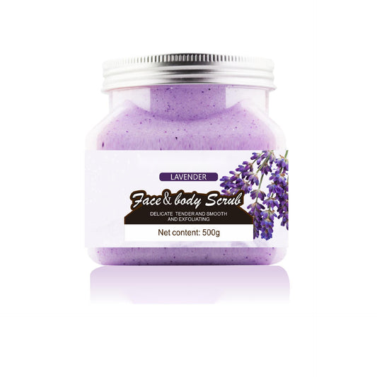 Private Label Customized Lavender Body Scrub, Sea Salt for Skin Whitening, Exfoliation, Oil Control, Body Bath Scrub 165