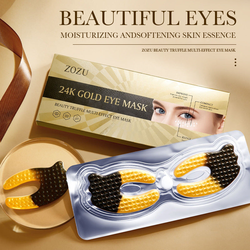 Wholesale 24K Gold and Black Truffle Elastic Multi-Effect Eye Mask Patch, Hydrate and Moisturize Eye Masks Supplier 525
