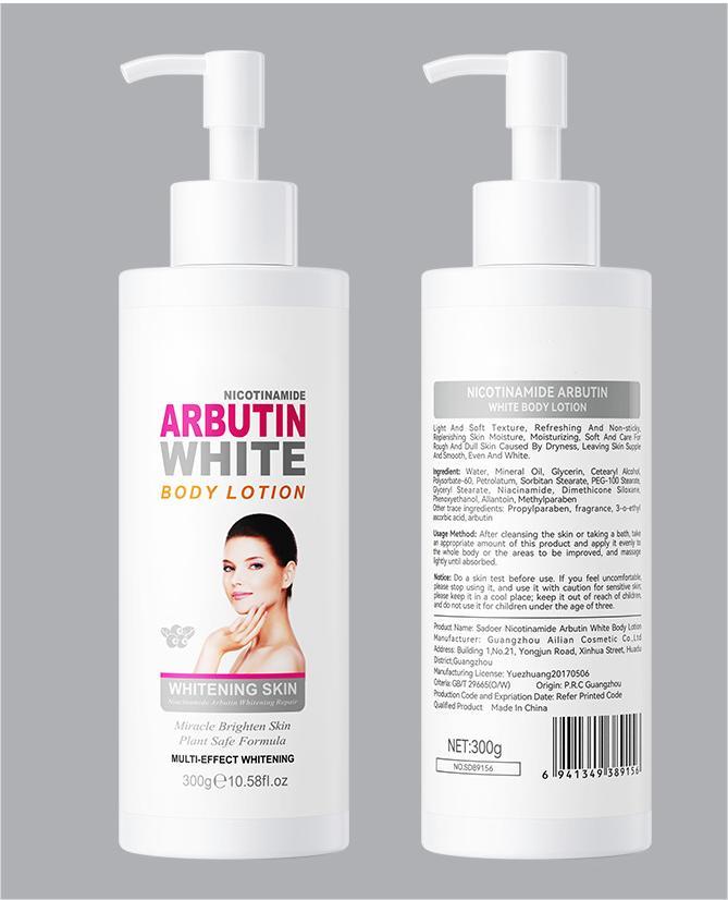 Wholesale Niacinamide Arbutin Whitening Body Lotion, Moisturizing and Repairing Skin 471